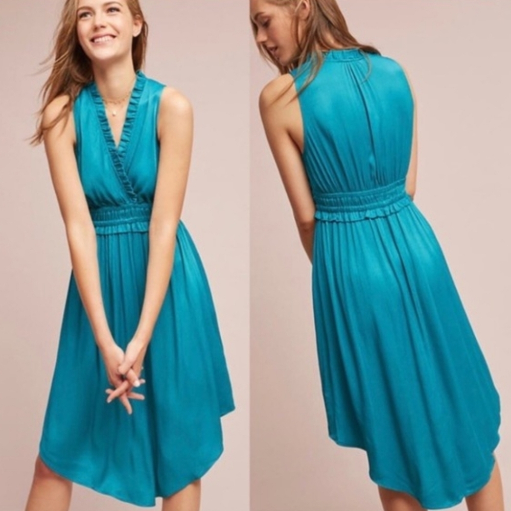 Maeve Anthropologie Like-New Turquiose Dress